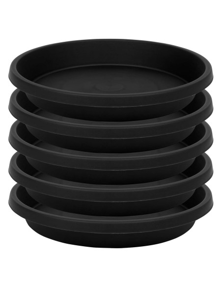 Plato para Plantas 15 cm Negro 5 Pack NIMYAU - Bandejas Recolectoras