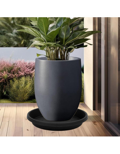 Plato para Plantas 15 cm Negro 5 Pack NIMYAU - Bandejas Recolectoras