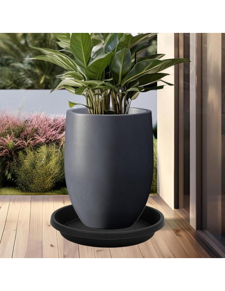 Plato para Plantas 15 cm Negro 5 Pack NIMYAU - Bandejas Recolectoras