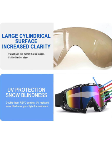 Gafas de Motocicleta Immoono MOON046 a Prueba de Viento y Polvo