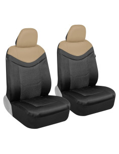 Fundas de Asiento Delanteras Motor Trend LuxeSport Beige