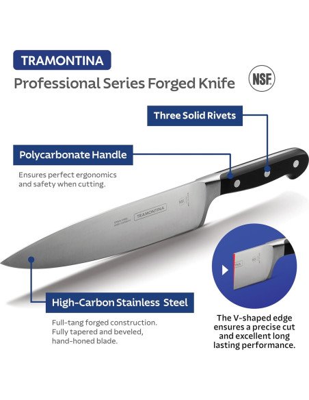 Juego de Cuchillos Tramontina Pro Series 3 Piezas Forjados