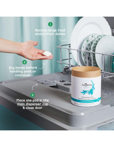 Bolsas para Lavavajillas AspenClean Ecológicas 28 Unidades