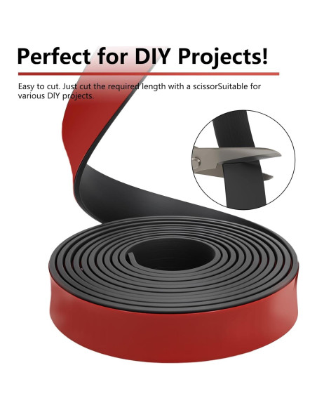 Tira de Goma Adhesiva Neopreno Qyueyue 12mm x 1.5mm x 4.5m