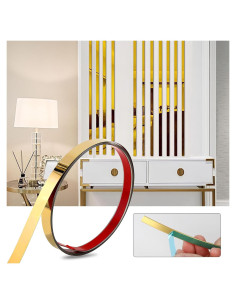 Moldura Autoadhesiva de Oro 5m x 2cm TVlifams para Decoración