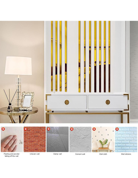 Moldura Autoadhesiva de Oro 5m x 2cm TVlifams para Decoración