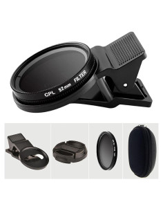 Lente CPL 52mm VLUOO para Teléfono - Filtro Polarizador