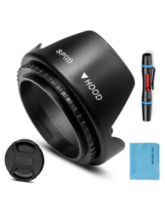 Capucha de lente tulipán 58mm X-SweetDream con tapa y limpieza