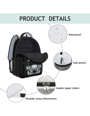 Mochila de Fútbol Genérico para Niños 20L Negra