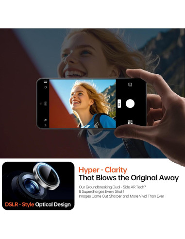 Protector de Lente de Cámara Bstozalle 2 Pack para iPhone 14/15/16/17 Pro Max - Vidrio Templado Grado Militar