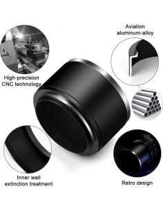 Capucha de lente tele de metal 55 mm + tapa de pinza 58 mm 2