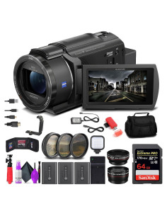 Sony FDR-AX43 UHD 4K Handycam + 64GB + 2 Baterías + Filtros