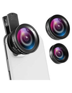 Kit de Lentes para Smartphone Genérico - Gran Angular 0.45X y Macro