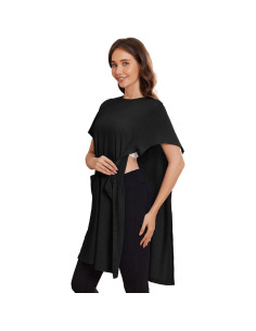 Vestido Tear Away Deyeek para Mujeres Post Cirugía Hombro - Negro 2