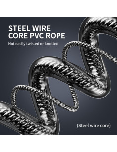 Cuerda de Saltar Ajustable HUANPAO con Mangos Ergonómicos 2