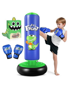 Bolsa de Boxeo Inflable Esnowlee 121.92 cm con Guantes