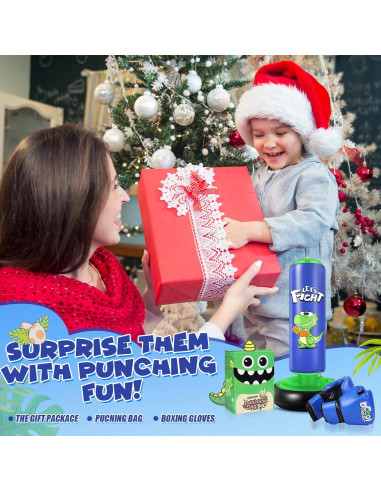 Bolsa de Boxeo Inflable Esnowlee 121.92 cm con Guantes