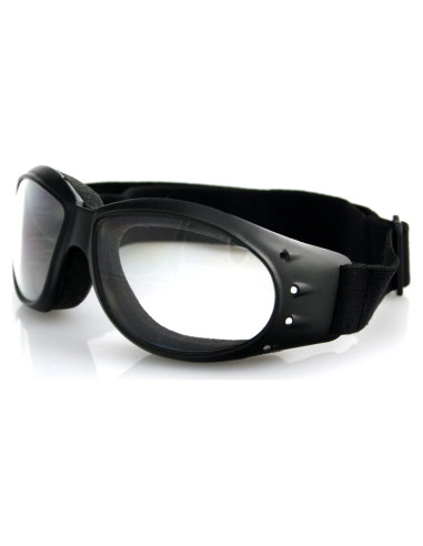 Gafas de Protección Bobster Cruiser, Marco Negro Mate, Lente Clara