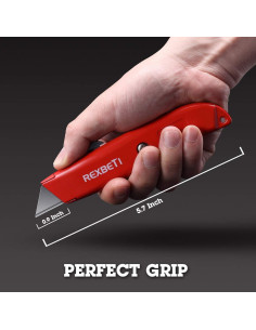 Cuchillos Utility REXBETI 2 Paquete Retráctiles con 10 Cuchillas 2