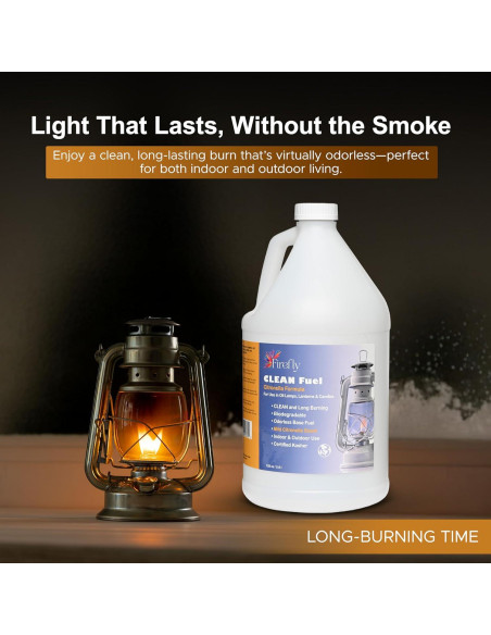 Aceite de Lámpara Firefly Citronella 3.785L - Sin Humo, Kosher