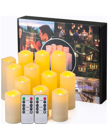 Velas LED Sin Llama CAKETYCG con Control Remoto - Paquete de 12