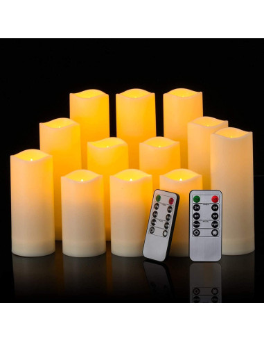 Velas LED Sin Llama CAKETYCG con Control Remoto - Paquete de 12