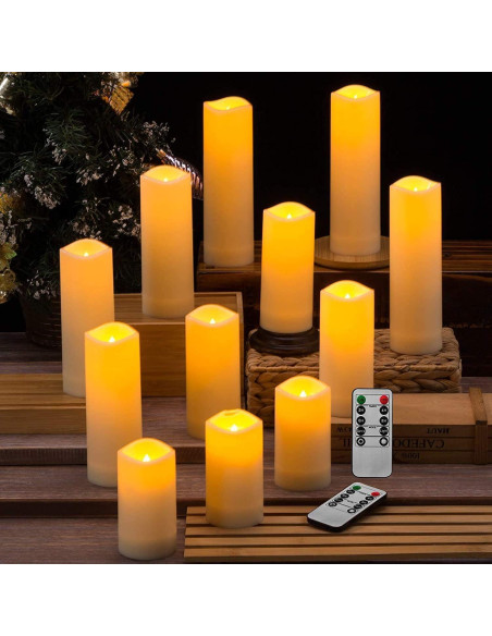Velas LED Sin Llama CAKETYCG con Control Remoto - Paquete de 12