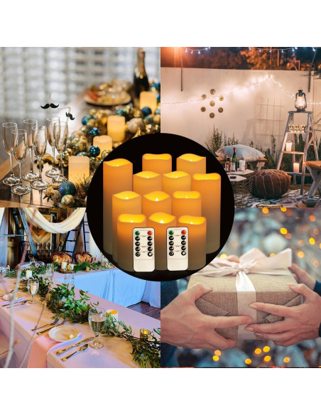 Velas LED Sin Llama CAKETYCG con Control Remoto - Paquete de 12