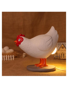 Lámpara de Noche 3D Ammonite Huevo Pollo LED 20.5cm