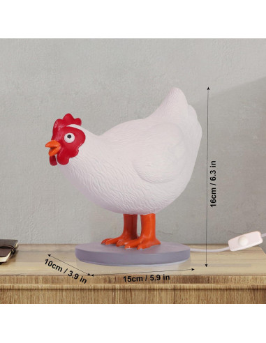 Lámpara de Noche 3D Ammonite Huevo Pollo LED 20.5cm