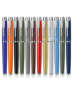 Bolígrafo de Metal de Lujo YONCOUX - Set de 12 Colores Punta Fina