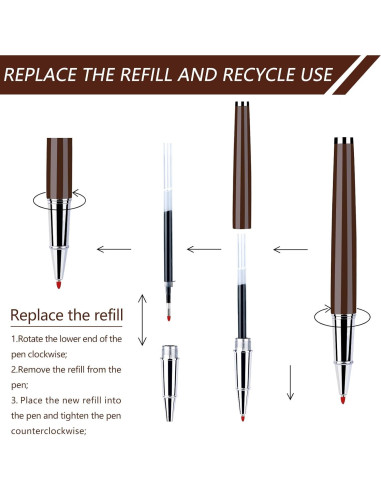 Bolígrafo de Metal de Lujo YONCOUX - Set de 12 Colores Punta Fina