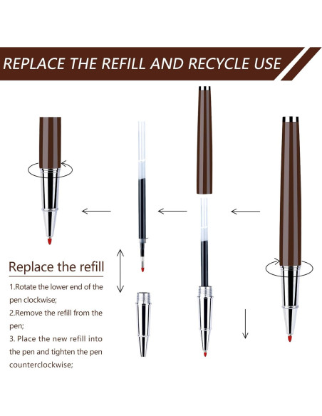 Bolígrafo de Metal de Lujo YONCOUX - Set de 12 Colores Punta Fina