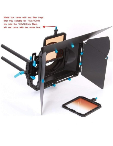 Caja de Matte Profesional Fotga DP3000 con Bandera Francesa y Soportes para Filtros