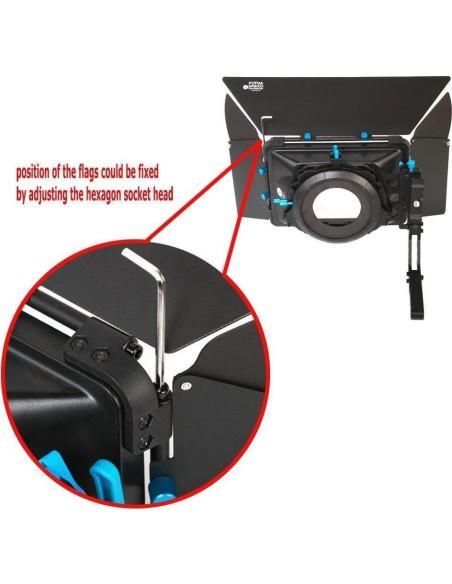 Caja de Matte Profesional Fotga DP3000 con Bandera Francesa y Soportes para Filtros