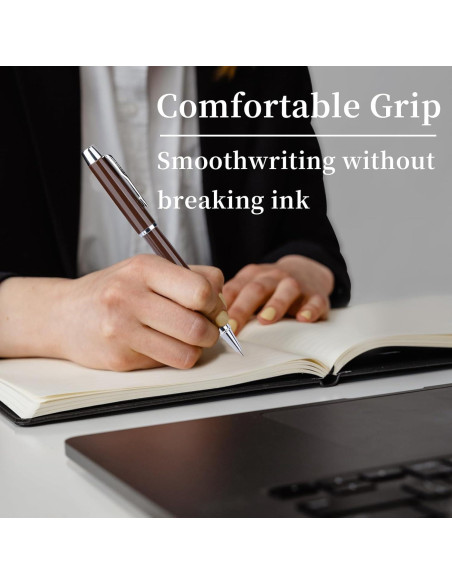 Bolígrafo de Metal de Lujo YONCOUX - Set de 12 Colores Punta Fina