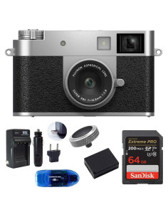 Cámara Digital FUJIFILM X half Plata + Tarjeta 64GB + Accesorios