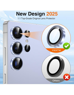 Protector de Lente de Cámara YWXTW para Galaxy S25 Ultra 9H 2