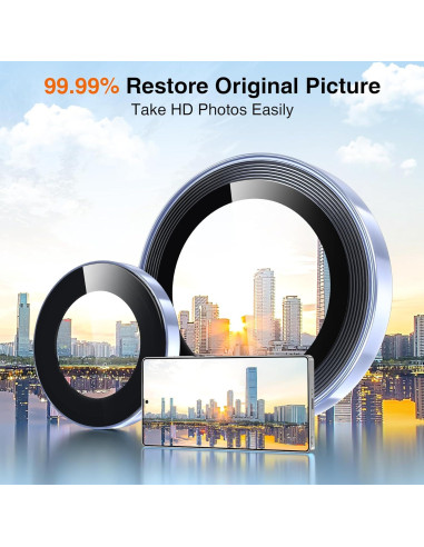 Protector de Lente de Cámara YWXTW para Galaxy S25 Ultra 9H