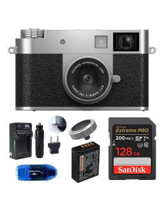 Cámara Digital FUJIFILM X Half Plata + Tarjeta 128GB + Batería