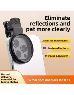 Filtro CPL 52 mm para Cámara de Teléfono YANGHYU - Polarizador 2
