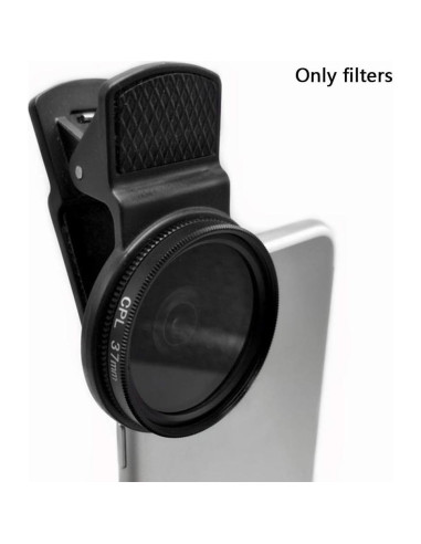 Lente CPL Polarizador Clip-On Faddare 37mm para Teléfonos
