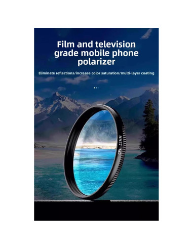 Filtro CPL 52 mm para Cámara de Teléfono YANGHYU - Polarizador