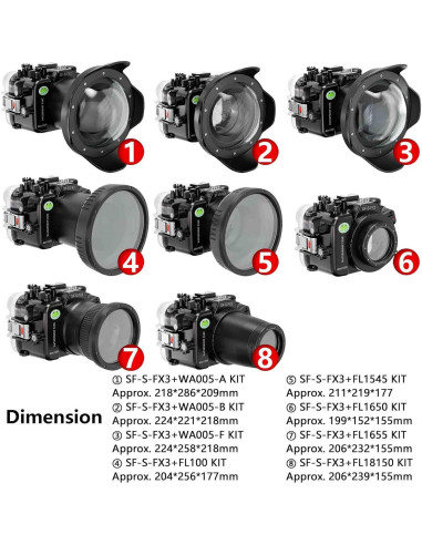 Carcasa Submarina Seafrogs para Sony FX3 FX30 40m Impermeable
