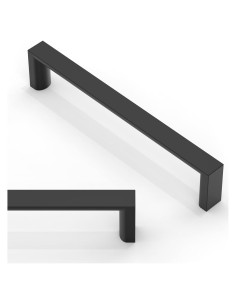 Paquete de 10 Tiradores de Gabinete Asimerdeco 128mm Negro Mate