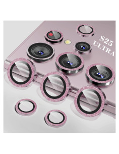 Protector de Lente de Cámara SAE&SVNG para Samsung Galaxy S25 Ultra - Vidrio Templado Rosa Brillante
