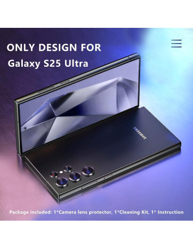 Protector de Lente de Cámara SAE&SVNG para Samsung Galaxy S25 Ultra - Vidrio Templado Rosa Brillante