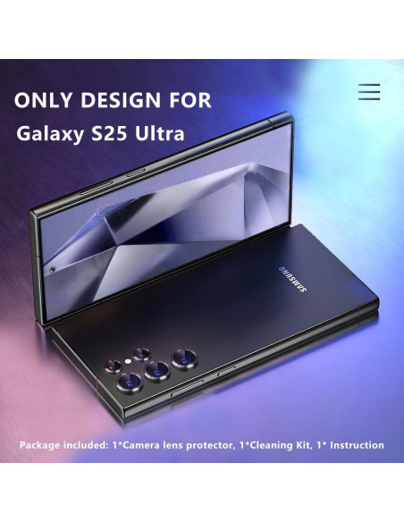 Protector de Lente de Cámara SAE&SVNG para Samsung Galaxy S25 Ultra - Vidrio Templado Rosa Brillante