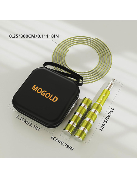 Cuerda de Salto Rápida MOGOLD T35 Ajustable PVC 2.74m