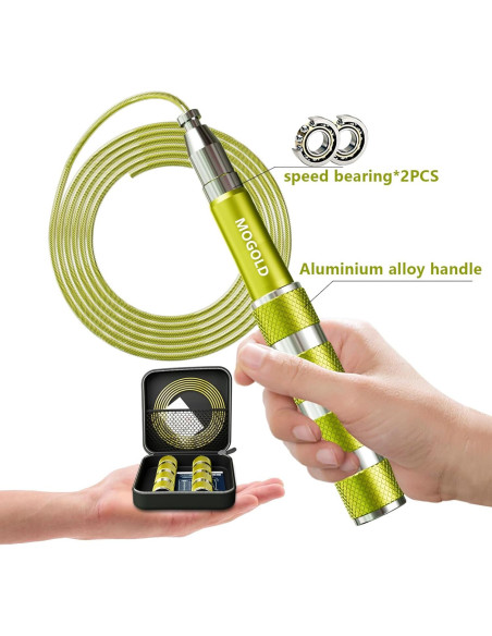 Cuerda de Salto Rápida MOGOLD T35 Ajustable PVC 2.74m